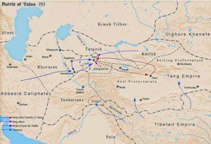 map of the battle of talas