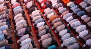 muslim praying in mosque